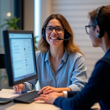 Customer service team providing assistance