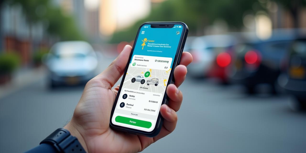 Mobile app interface for car sharing in Singapore
